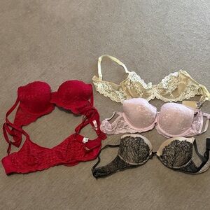 Variety of Lace Bras - Victoria’s Secret, Wacoal & Olga, 36B or 36C